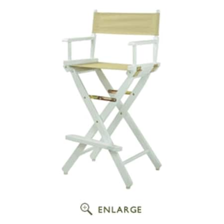 Betterbeds 230-01-021-24 30 in. Directors Chair White Frame with Tan Canvas BE4265118